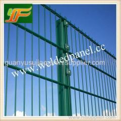 Germany and UK Standard double wire powder and pvc coated ornamental double wire loop football fence