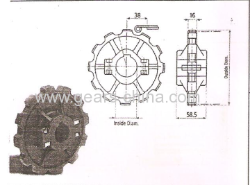 CNC machining aluminum and plastic split sprocket