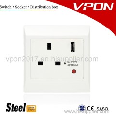 13A BS socket with USB
