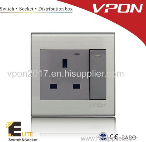 13A BS socket big button switch