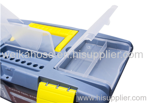 Plastic tool box with interlayer 12.5 inches