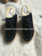 Mulheres suede snow warm shoes