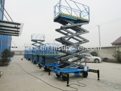 4 Wheels Mobile Electric Hydraulic Scissor Lift Platform Supplier