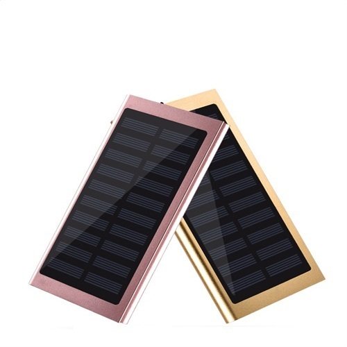 Ultra slim solar 10000mAh OEM free logo printing power bank