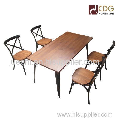 Rectangle Metal Frame Dining Table