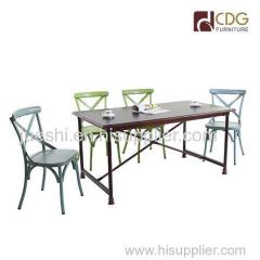 Antique steel dining table