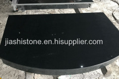 Curved Granite Hearth Shanxi Black Granite Fireplace