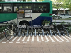 Smart bike rack with lock