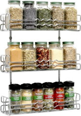 Kitchen Metal Scroll Wall Mount Storage Spice Rack