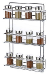 Kitchen Metal Scroll Wall Mount Storage Spice Rack