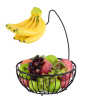 Metal Wire Chrome Fruit Tree Basket with Banana Hanger