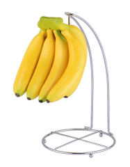 Metal Wire Chrome Fruit Tree Basket with Banana Hanger