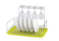 3 Tiers Chrome Dish Cup Kitchen Dish Rack