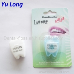 nylon/polyester waxed flavor tooth shape dental floss