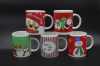 decal Christmas porcelain coffee mug gift product promotion can be OEM