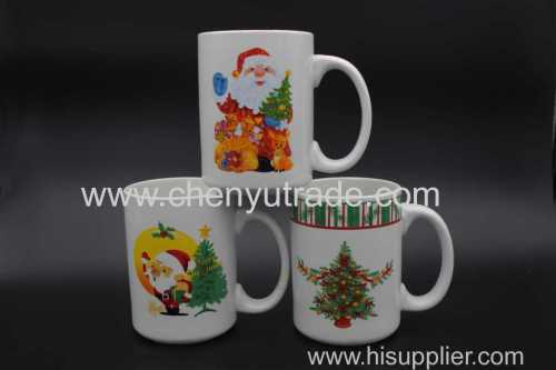 decal Christmas porcelain coffee mug gift product promotion can be OEM