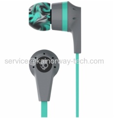 2017 New SkullCandy Unisex Ink'd 2.0 Gray Mint In-Ear Wired Dynamic Earphone Earbuds With Mic Remote