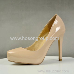 PU patent leather women stiletto heel dress shoes