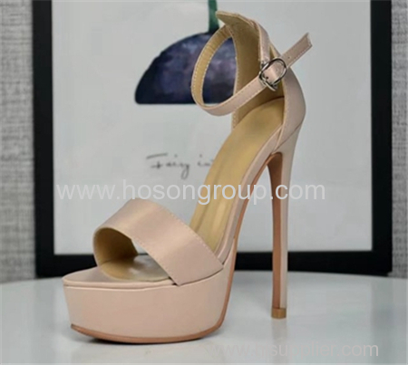 Open toe buckle stiletto heel women dress sandals