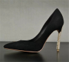 Speical pearl heel lady dress shoes