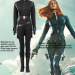 MANLUYUNXIAO Captain America 2 Avengers Black Widow Cosplay Costume for Women Custom Made