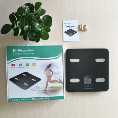 Smart body fat scale with measuring 8 body data by free app for IOS and Android OS