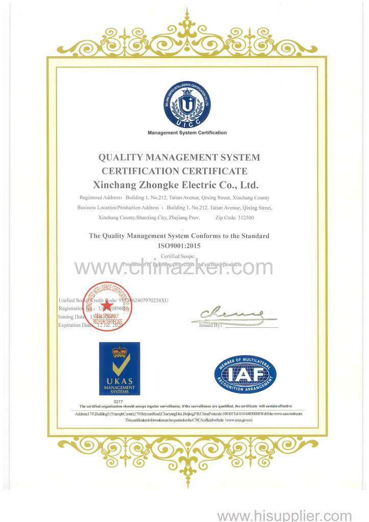 management system certification