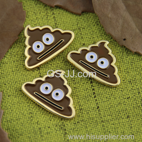 Lapel Pins for Poop Emoji