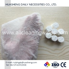 Nonwoven Compressed Tablet Coin Tissue