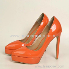 PU patent leather stiletto heel women dress shoes
