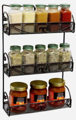 Decorative 3 Tier Metal Kitchen Spice Rack