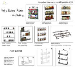 Decorative 3 Tier Metal Kitchen Spice Rack