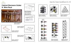 Under Cabinet Wire Wine Glass Holder Wine Bottle Rack