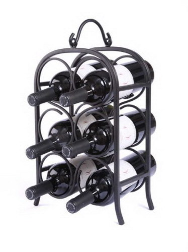 Decrative Freestanding Metal Wine Display Rack