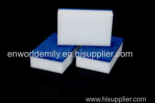 glass cleaning melamine sponge with scouring pad