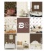 Elegant luxury embroidery embossed flower wallpaper catalogues