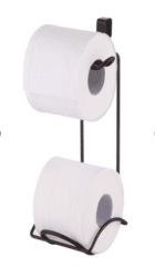 Wall Mount Toilet Paper Holder With Shelf For Bathroom