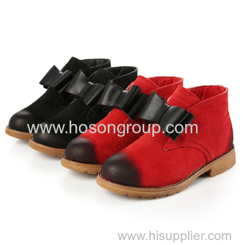 Kids bowtie lovely ankle shoes