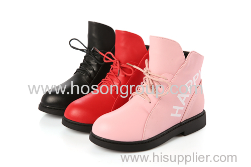 Kids lace ankle boots