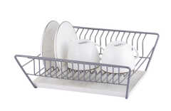 In-Sink Dish Drainer With Silverware Cup Dish Rack