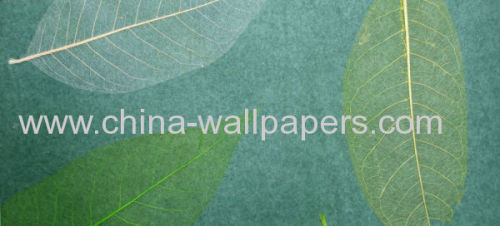 natural leaves wallpaper/tree leves wallpaper/leaves wallpaper 3d vinyl wallpaper