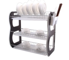 Iron Frame Dish Drying Rack with Swivel Spout Draining System