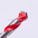 Red fluted TCT multi-purpose drill bits to cut ceramic tile and marble glass harden metal cast iron.