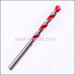 Red fluted TCT multi-purpose drill bits to cut ceramic tile and marble glass harden metal cast iron.