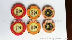 High technique RFID Poker Chip Casino Gaming ID Chips Poker Chips