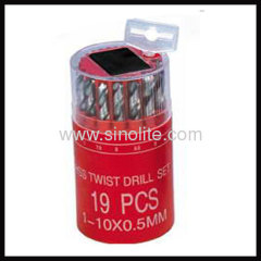 HSS Twist Drill 19pcs B (1-10x0.5mm)