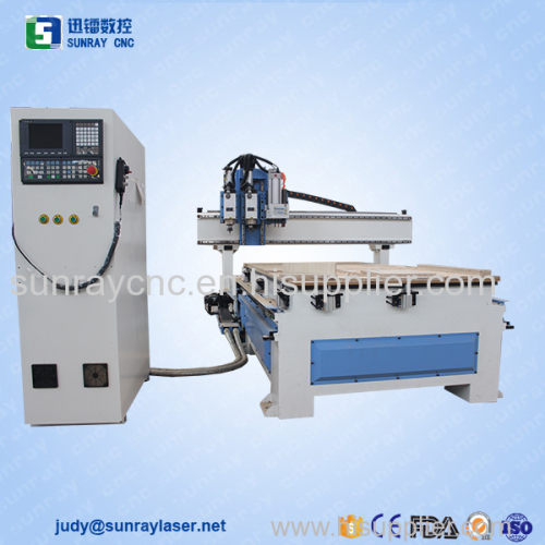 double heads wood door marking cnc router with Water Cooling Spindle