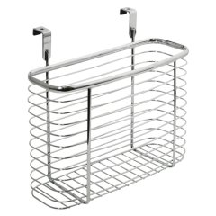 Over the Cabinet Kitchen Storage Organizer Basket For Aluminum Foil Sandwich Bags Cleaning Supplies