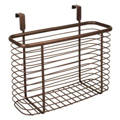 Over the Cabinet Kitchen Storage Organizer Basket For Aluminum Foil Sandwich Bags Cleaning Supplies