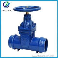 Ductile Iron Double Socket Resilient Seat Gate Valve for PVC Pipe